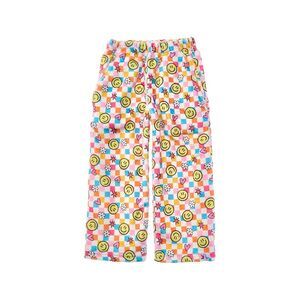 Preppygoose Girls  Retro Smiley Lounge Pant, White